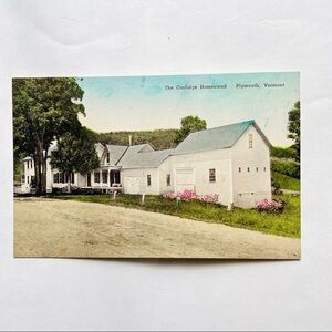 Vintage VTG Calvin Coolidge Homestead Plymouth Vermont USA Handcolored Postcard